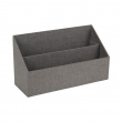Letter Holder, Canvas Laminate, GEORGE, 25,5 x 10 x H14,5 cm, Grey Letter Holder, Canvas Laminate, GEORGE, 25,5 x 10 x H14,5 cm, Grey