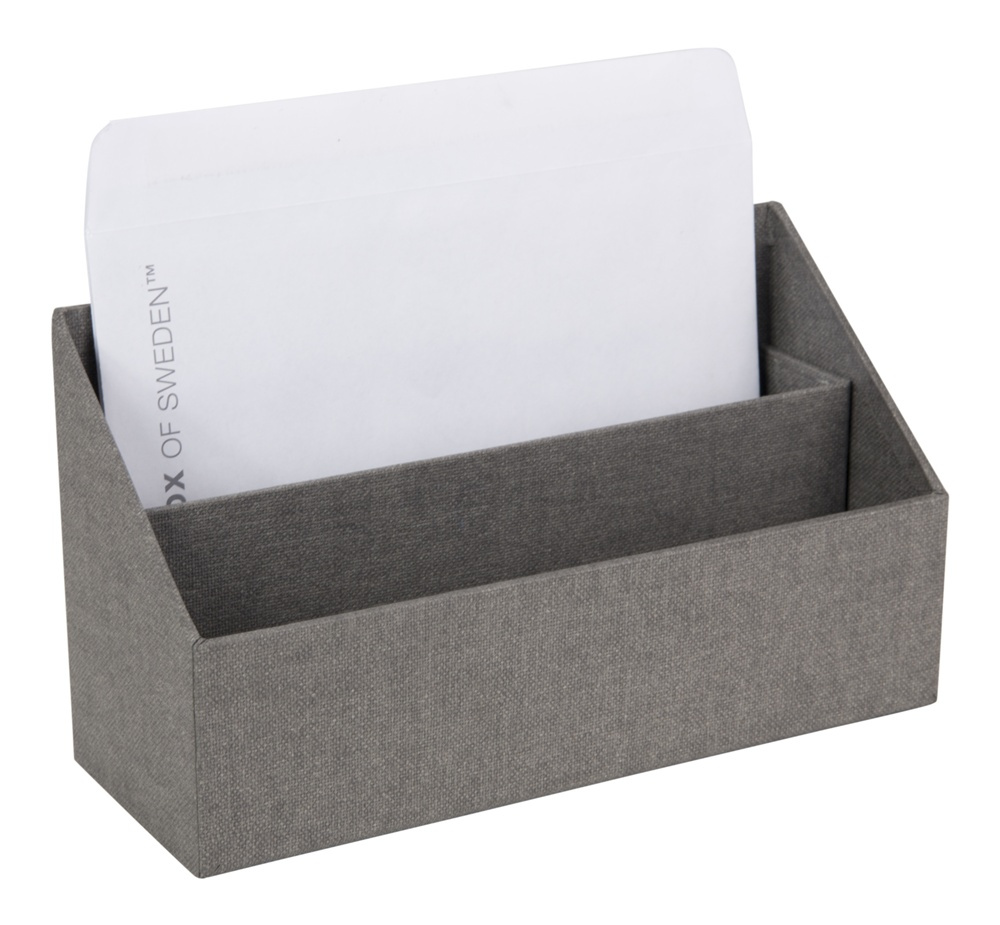 Letter Holder, Canvas Laminate, GEORGE, 25,5 x 10 x H14,5 cm, Grey in the group Storage / Office supplies at SmartaSaker.se (40234)