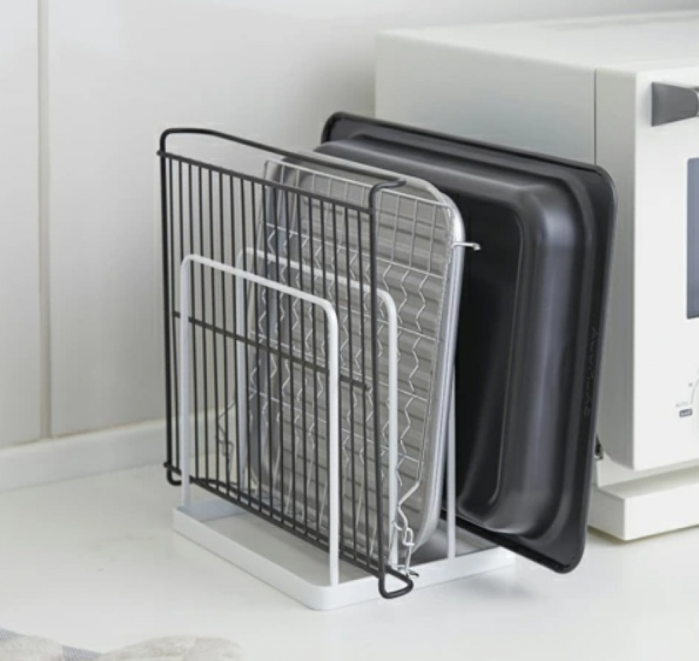 Rack for Trays, TOWER TRAY STAND, 19,5 x 16 x H 19,5 cm, White in the group Storage / Kitchen storage / Kitchen cabinet organizers at SmartaSaker.se (40235)