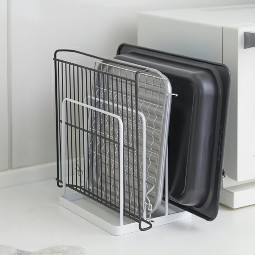 Rack for Trays, TOWER TRAY STAND, 19,5 x 16 x H 19,5 cm, White in the group Storage / Kitchen storage / Kitchen cabinet organizers at SmartaSaker.se (40235)