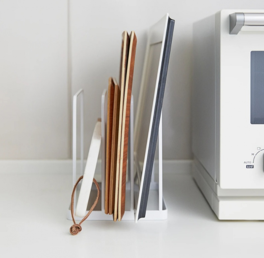 Rack for Trays, TOWER TRAY STAND, 19,5 x 16 x H 19,5 cm, White in the group Storage / Kitchen storage / Kitchen cabinet organizers at SmartaSaker.se (40235)