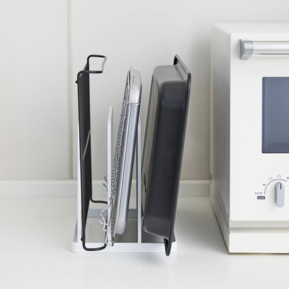 Rack for Trays, TOWER TRAY STAND, 19,5 x 16 x H 19,5 cm, White in the group Storage / Kitchen storage / Kitchen cabinet organizers at SmartaSaker.se (40235)