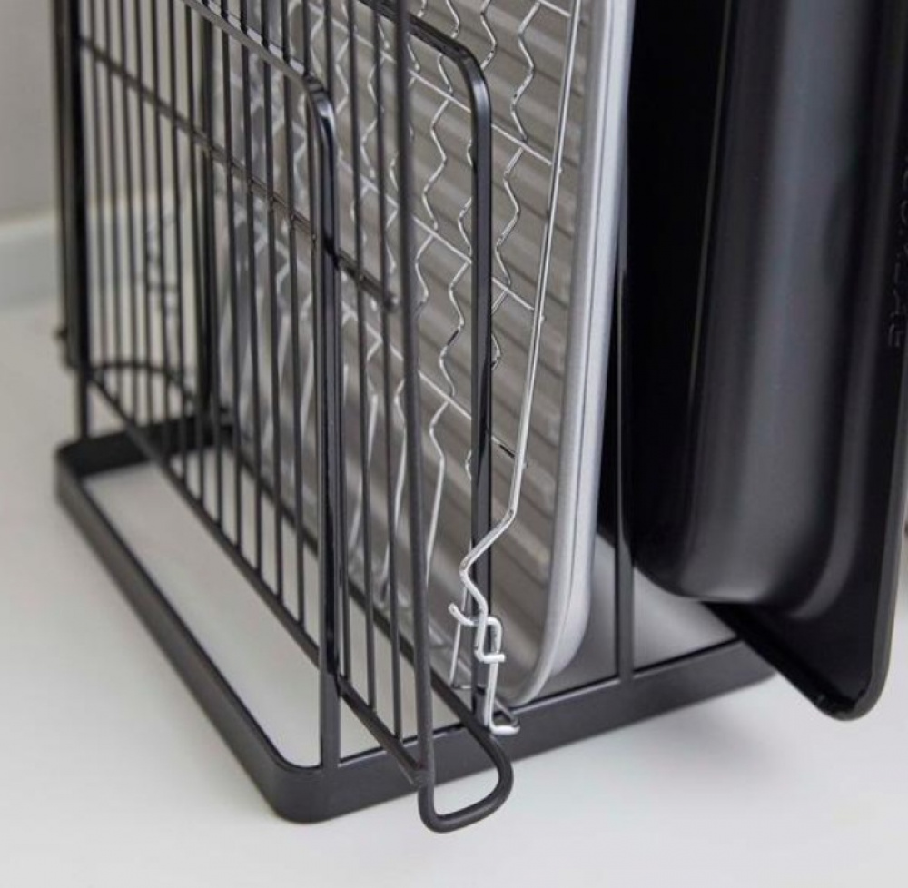 Rack for Trays, TOWER TRAY STAND, 19,5 x 16 x H 19,5 cm, Black in the group Storage / Kitchen storage / Storage bins and jars at SmartaSaker.se (40236)