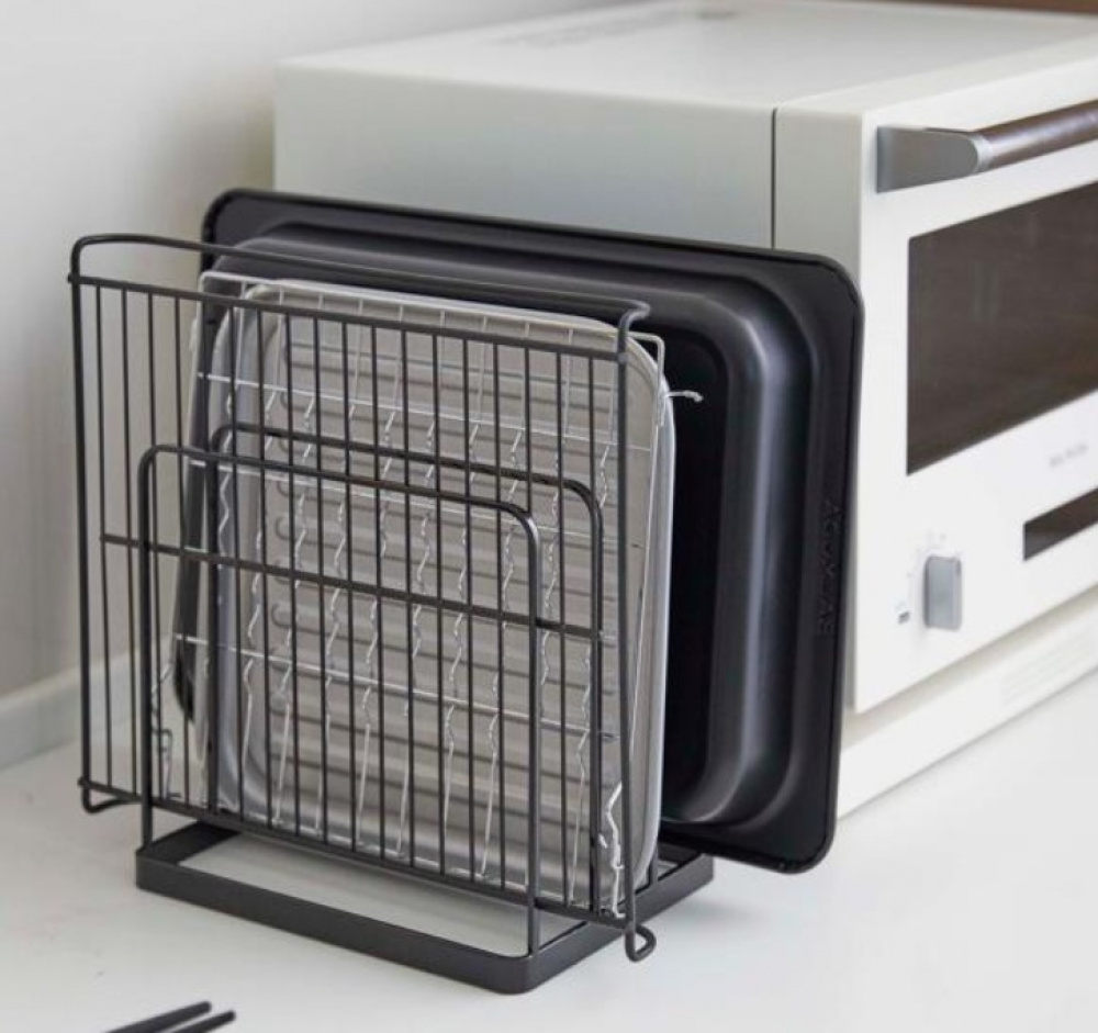 Rack for Trays, TOWER TRAY STAND, 19,5 x 16 x H 19,5 cm, Black in the group Storage / Kitchen storage / Storage bins and jars at SmartaSaker.se (40236)