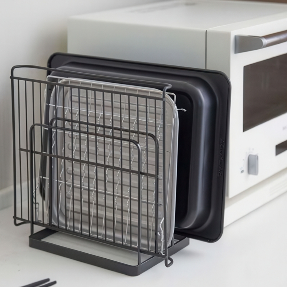 Rack for Trays, TOWER TRAY STAND, 19,5 x 16 x H 19,5 cm, Black in the group Storage / Kitchen storage / Storage jars at SmartaSaker.se (40236)