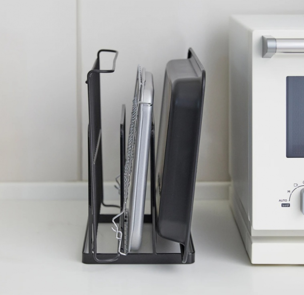 Rack for Trays, TOWER TRAY STAND, 19,5 x 16 x H 19,5 cm, Black in the group Storage / Kitchen storage / Storage bins and jars at SmartaSaker.se (40236)