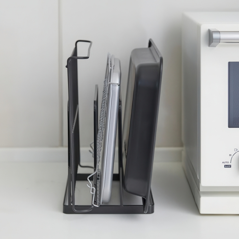 Rack for Trays, TOWER TRAY STAND, 19,5 x 16 x H 19,5 cm, Black in the group Storage / Kitchen storage / Storage jars at SmartaSaker.se (40236)