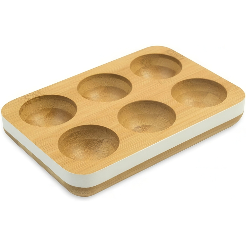 Tray for 6 Eggs, Bamboo, PEBBLY ECO EGG TRAY, 17,5 x 12 cm, Nature in the group Storage / Kitchen storage / Fridge storage at SmartaSaker.se (40238)