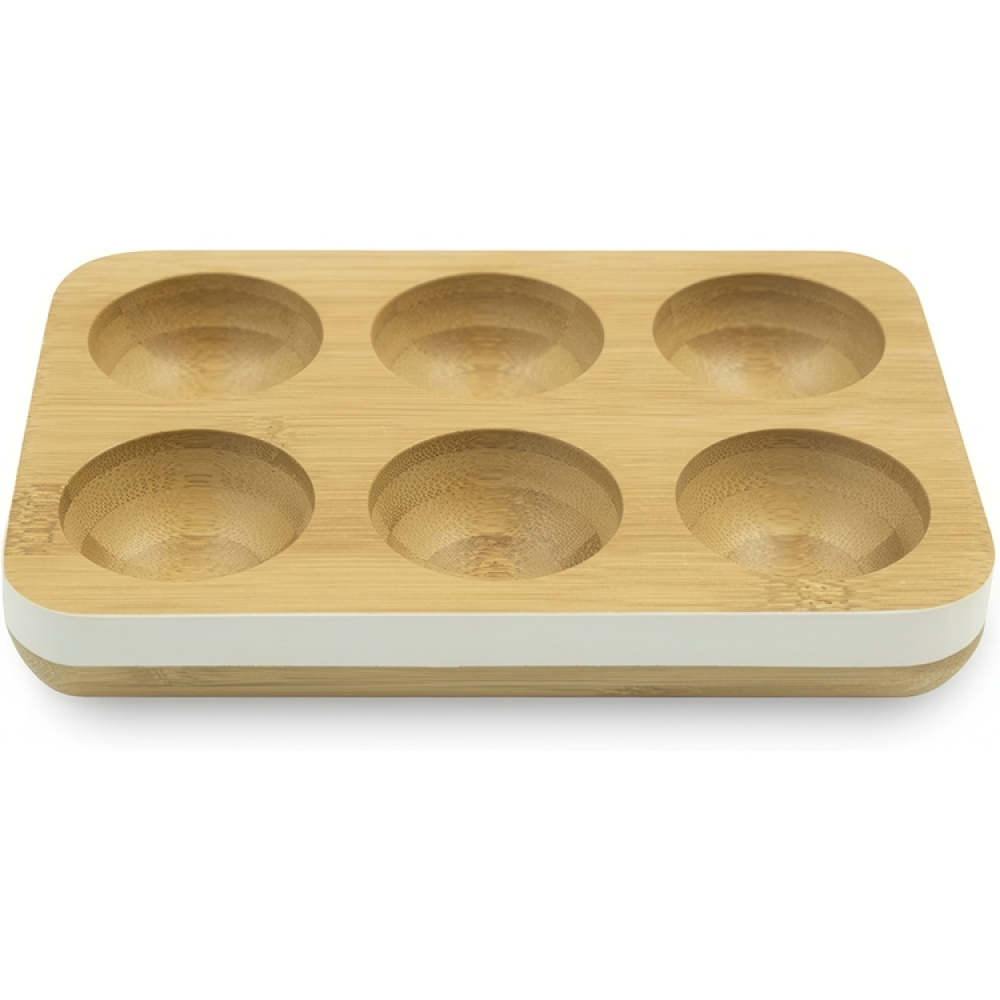 Tray for 6 Eggs, Bamboo, PEBBLY ECO EGG TRAY, 17,5 x 12 cm, Nature in the group Storage / Kitchen storage / Fridge storage at SmartaSaker.se (40238)