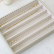 Tray for Necklaces, 5 Compartments, CLASSIC STACKERS, 25 x 18 x H 3,7 cm, Oatmeal Tray for Necklaces, 5 Compartments, CLASSIC STACKERS, 25 x 18 x H 3,7 cm, Oatmeal
