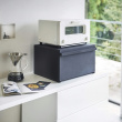 Steel Bread box, TOWER BREAD CASE, 40 x 34,5 x H 24 cm, Yamazaki, Black Steel Bread box, TOWER BREAD CASE, 40 x 34,5 x H 24 cm, Yamazaki, Black