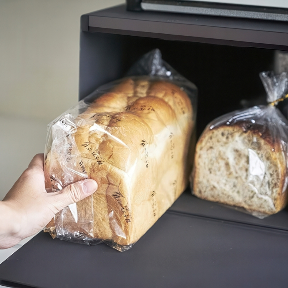 Steel Bread box, TOWER BREAD CASE, 40 x 34,5 x H 24 cm, Yamazaki, Black in the group Storage / Kitchen storage at SmartaSaker.se (40252)