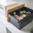 Bread box with cutting board bambo, TOWER BREAD CASE,, Yamazaki, Black Bread box with cutting board bambo, TOWER BREAD CASE,, Yamazaki, Black