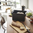 Bread box with cutting board bambo, TOWER BREAD CASE,, Yamazaki, Black Bread box with cutting board bambo, TOWER BREAD CASE,, Yamazaki, Black