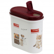 Container for Pet Food, 2,2 L, PET PITCHER, 20 x 10 x H 20 cm, White / Bordeux