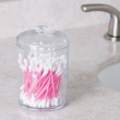 Canister, COTTON, Ø 8,5 x H13 cm, Clear acrylic Canister, COTTON, Ø 8,5 x H13 cm, Clear acrylic