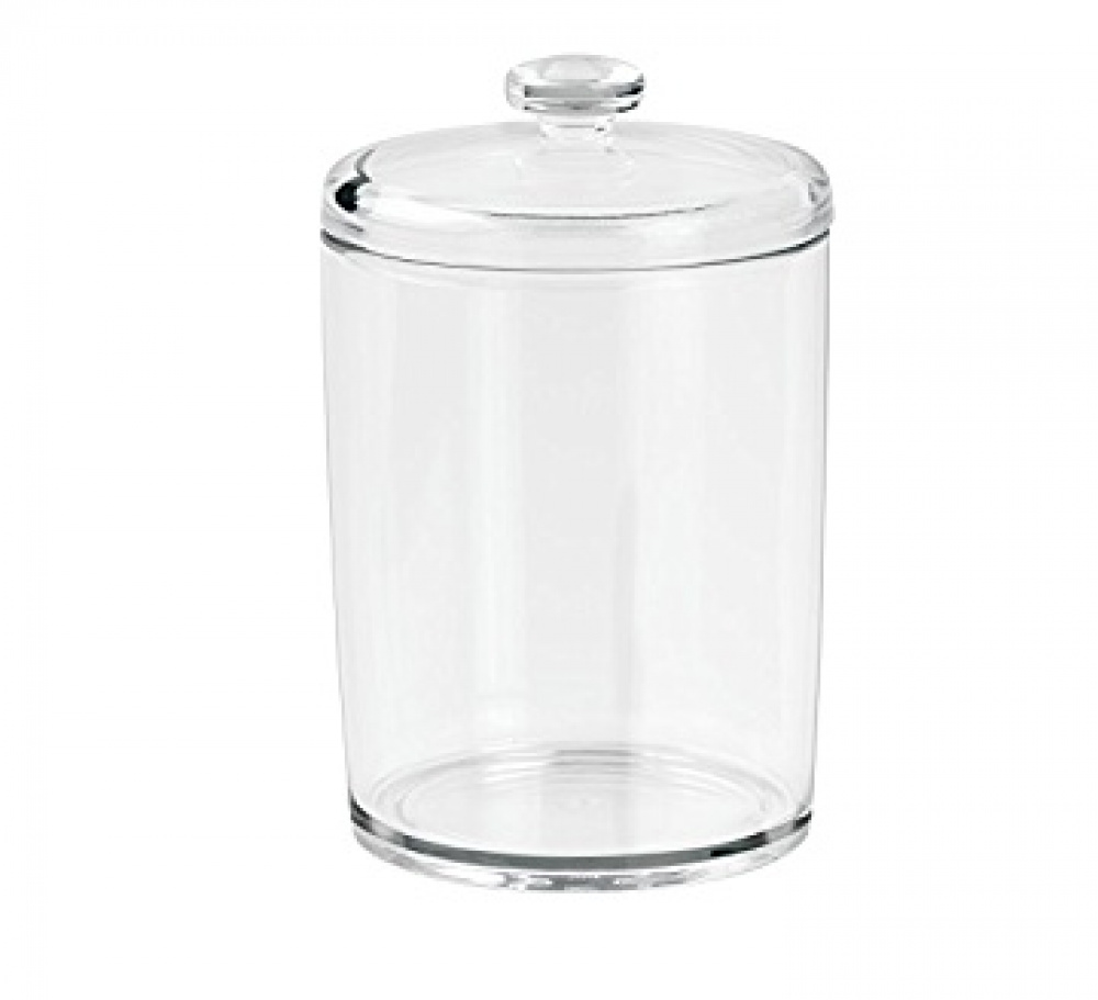 Canister, COTTON, Ø 8,5 x H13 cm, Clear acrylic in the group Storage / Bathroom storage at SmartaSaker.se (40258)