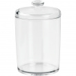 Canister, COTTON, Ø 8,5 x H13 cm, Clear acrylic Canister, COTTON, Ø 8,5 x H13 cm, Clear acrylic