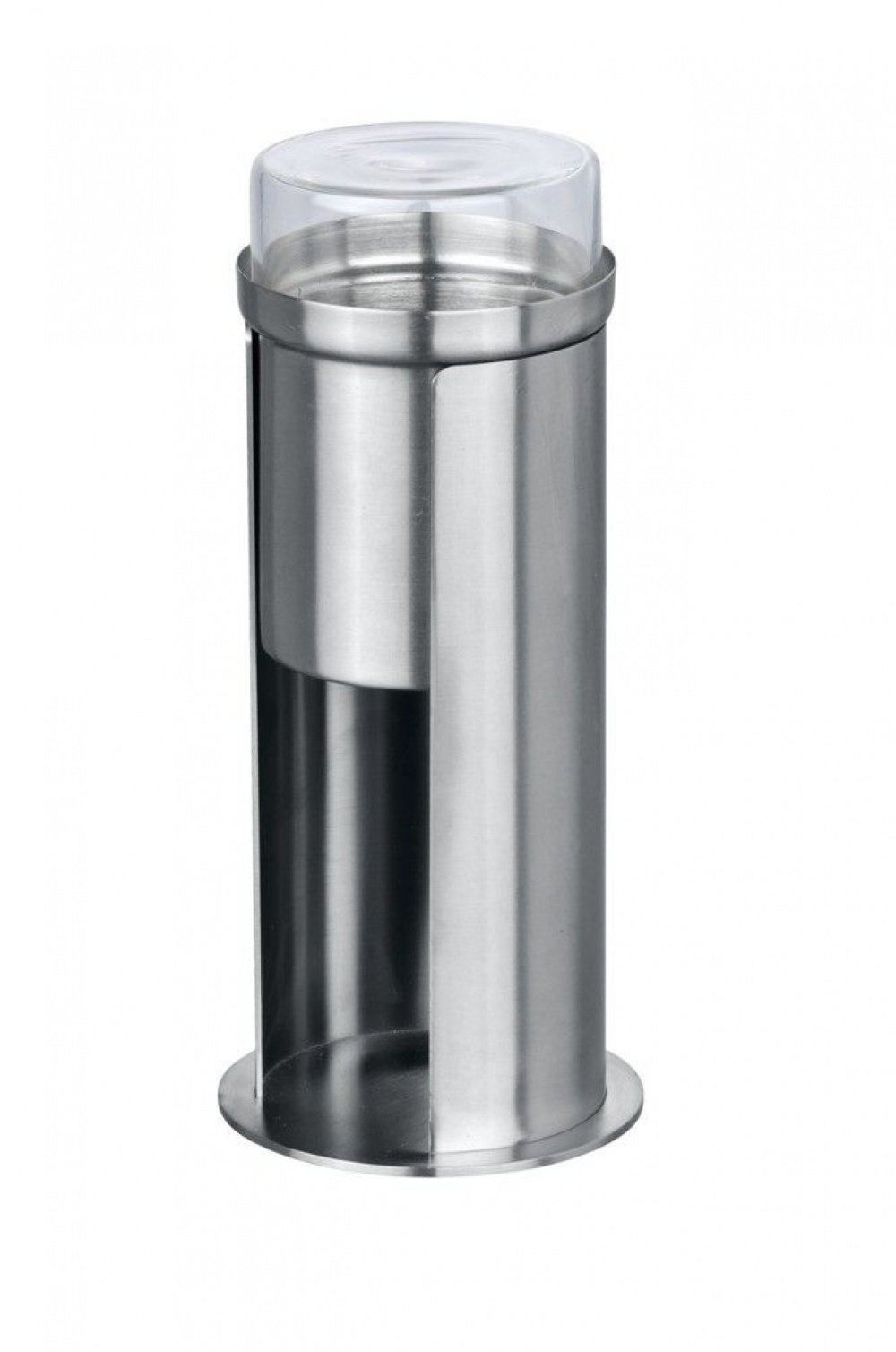 Cotton pads & cotton swab can, FIRENZE, Ø 7.5 x H18 cm, Silver / Clear in the group Storage / Bathroom storage / Makeup storage at SmartaSaker.se (40259)
