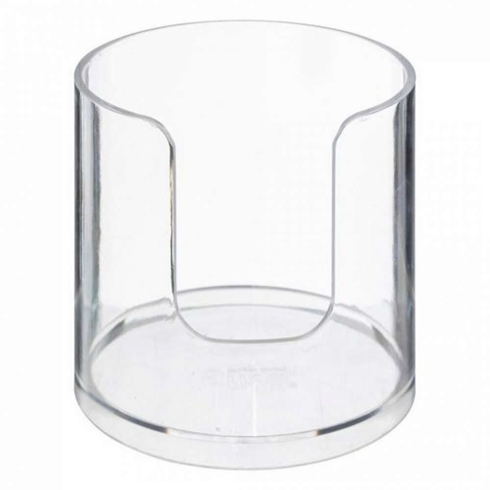 Cotton pads & cotton swab can, SELENA BAMBOO, Ø 9,7 x H 18,1 cm, Clear / Nature in the group Storage / Bathroom storage / Makeup storage at SmartaSaker.se (40260)