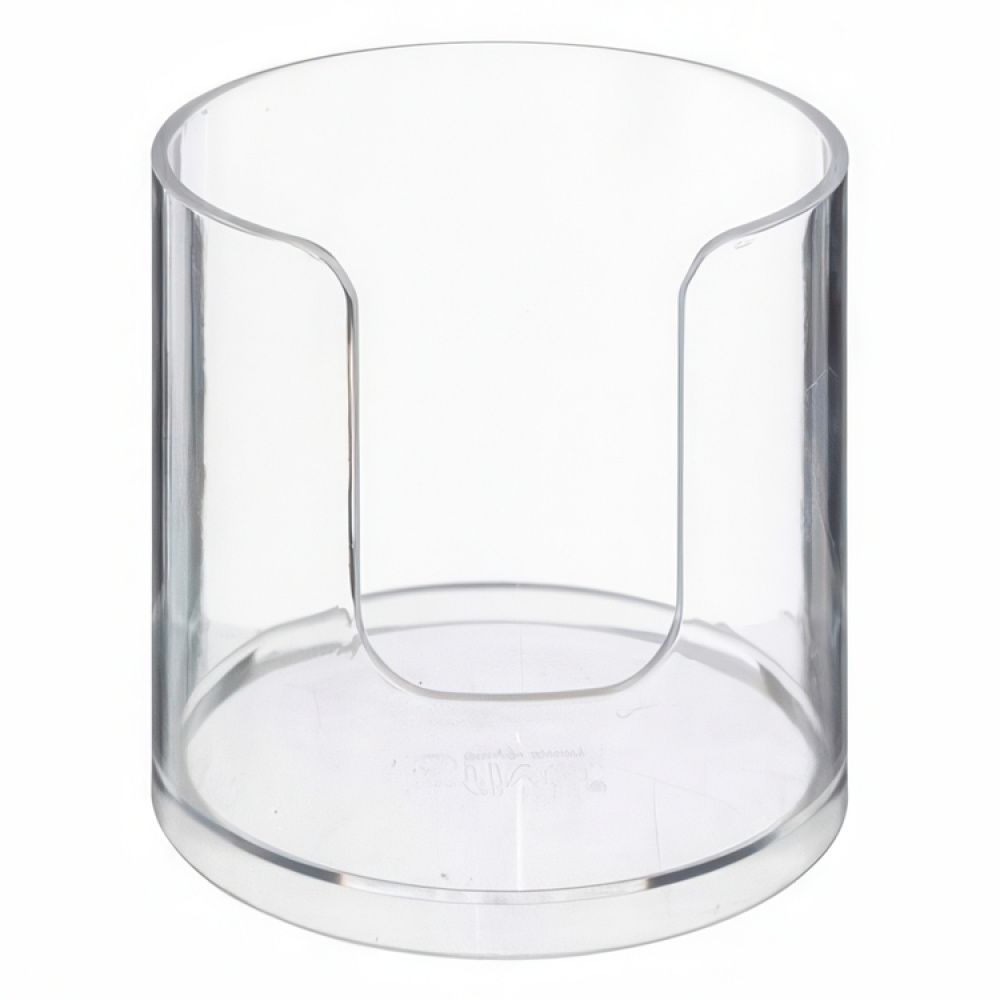 Cotton pads & cotton swab can, SELENA BAMBOO, Ø 9,7 x H 18,1 cm, Clear / Nature in the group Storage / Bathroom storage / Makeup storage at SmartaSaker.se (40260)