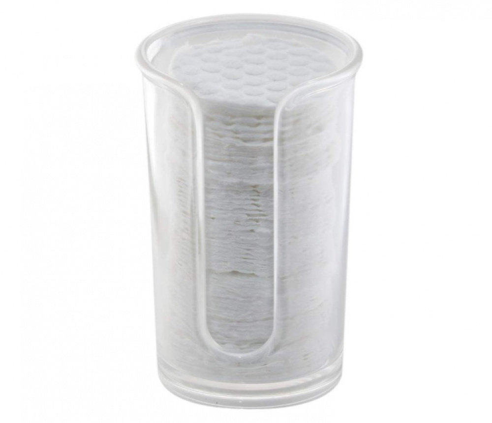 Cotton pads Dispenser, RPET CLARITY, Ø7,5 x H12 cm, Transparent in the group Storage / Bathroom storage / Makeup storage at SmartaSaker.se (40262)