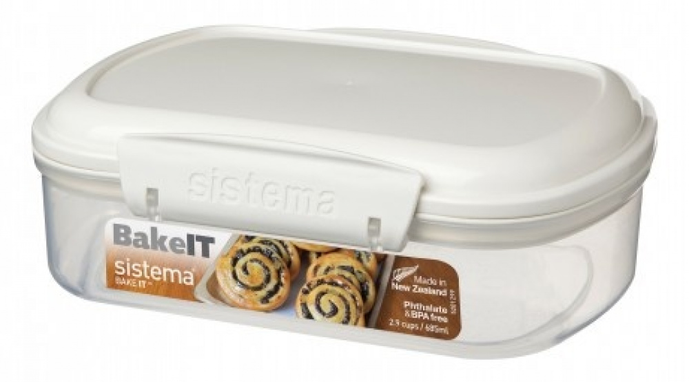 Jar, for nuts, grain, 685 ml, SISTEMA BAKE IT, Klar / Vit in the group Storage / Kitchen storage / Storage bins and jars at SmartaSaker.se (40266)