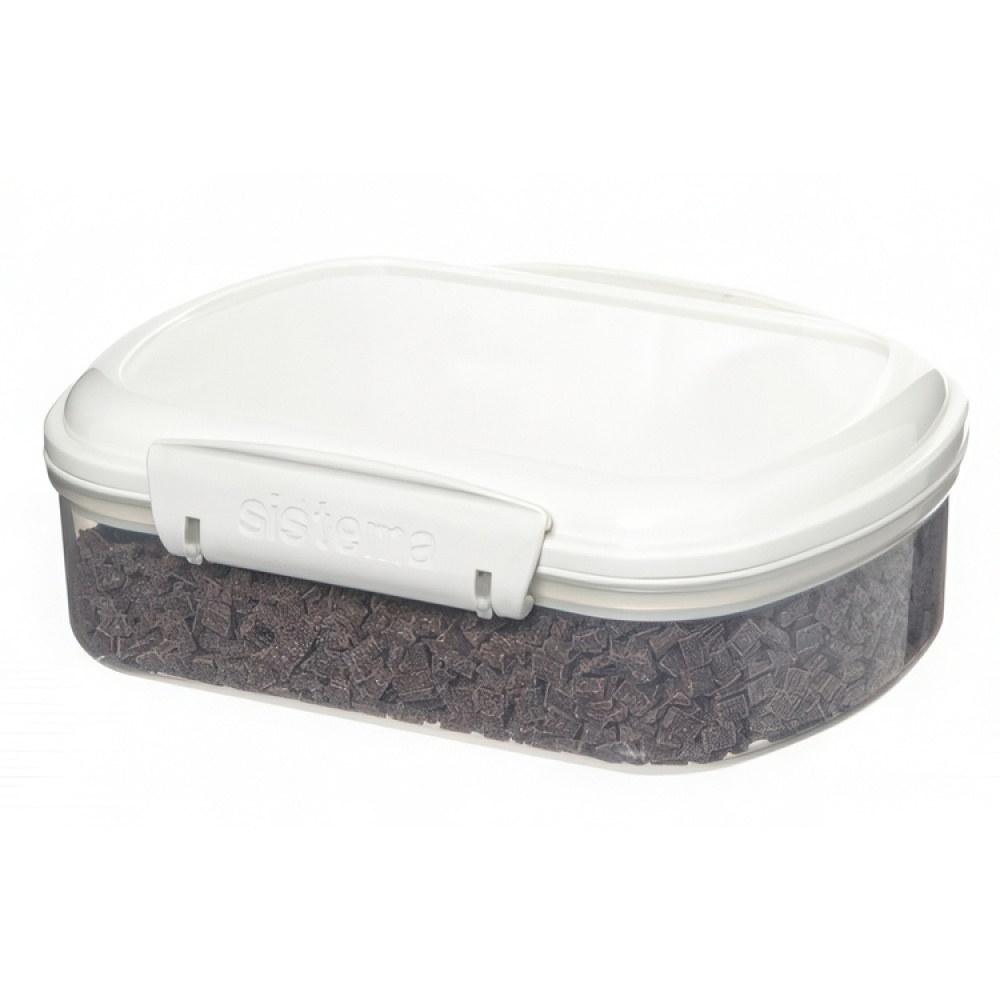 Jar, for nuts, grain, 685 ml, SISTEMA BAKE IT, Klar / Vit in the group Storage / Kitchen storage / Storage jars at SmartaSaker.se (40266)