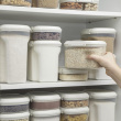 Jar, for flour, grain, etc. 1,56 L, SISTEMA BAKE IT, Clear / White Jar, for flour, grain, etc. 1,56 L, SISTEMA BAKE IT, Clear / White