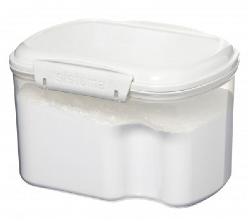 Jar, for flour, grain, etc. 1,56 L, SISTEMA BAKE IT, Clear / White in the group Storage / Kitchen storage / Storage bins and jars / Sistema at SmartaSaker.se (40272)