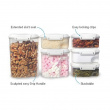Jar, for flour, grain, etc. 1,56 L, SISTEMA BAKE IT, Clear / White Jar, for flour, grain, etc. 1,56 L, SISTEMA BAKE IT, Clear / White