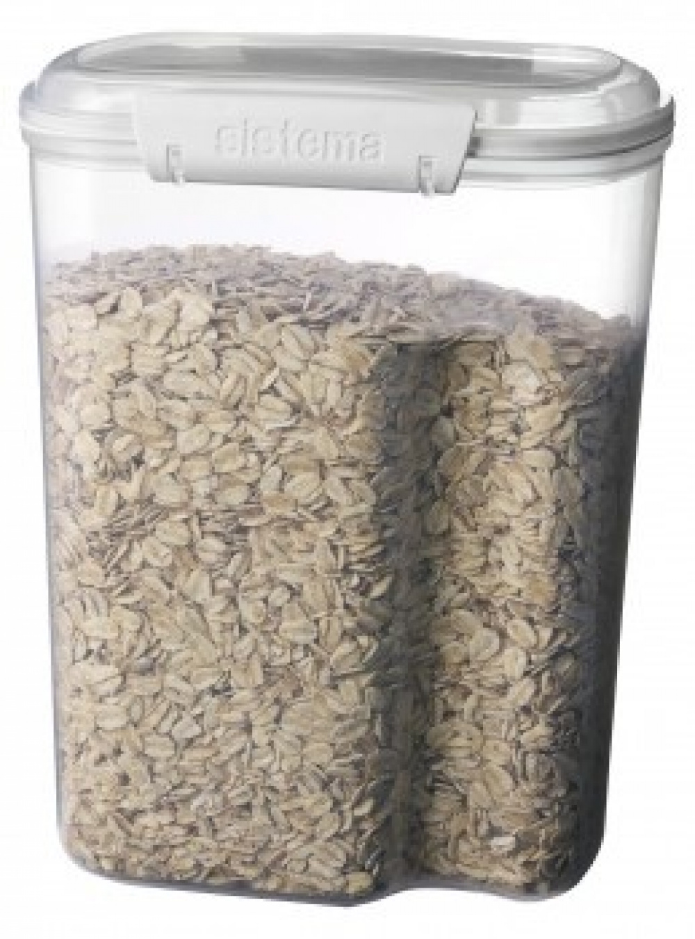 Jar, for flour, grain, etc, 3,35 L, BAKE IT, Transparent / White in the group Storage / Kitchen storage / Storage bins and jars / Sistema at SmartaSaker.se (40273)