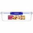 Bakery box, 3,5 L, KLIP IT PLUS, 27 x 26 x H 8 cm, Clear / Blue