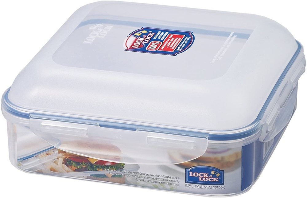 Food Box, 1,7 L, LOCK & LOCK CHEESE CONTAINER, 22 x 22 x H 9 cm, Clear / Blue in the group Storage / Kitchen storage / Storage bins and jars at SmartaSaker.se (40276)