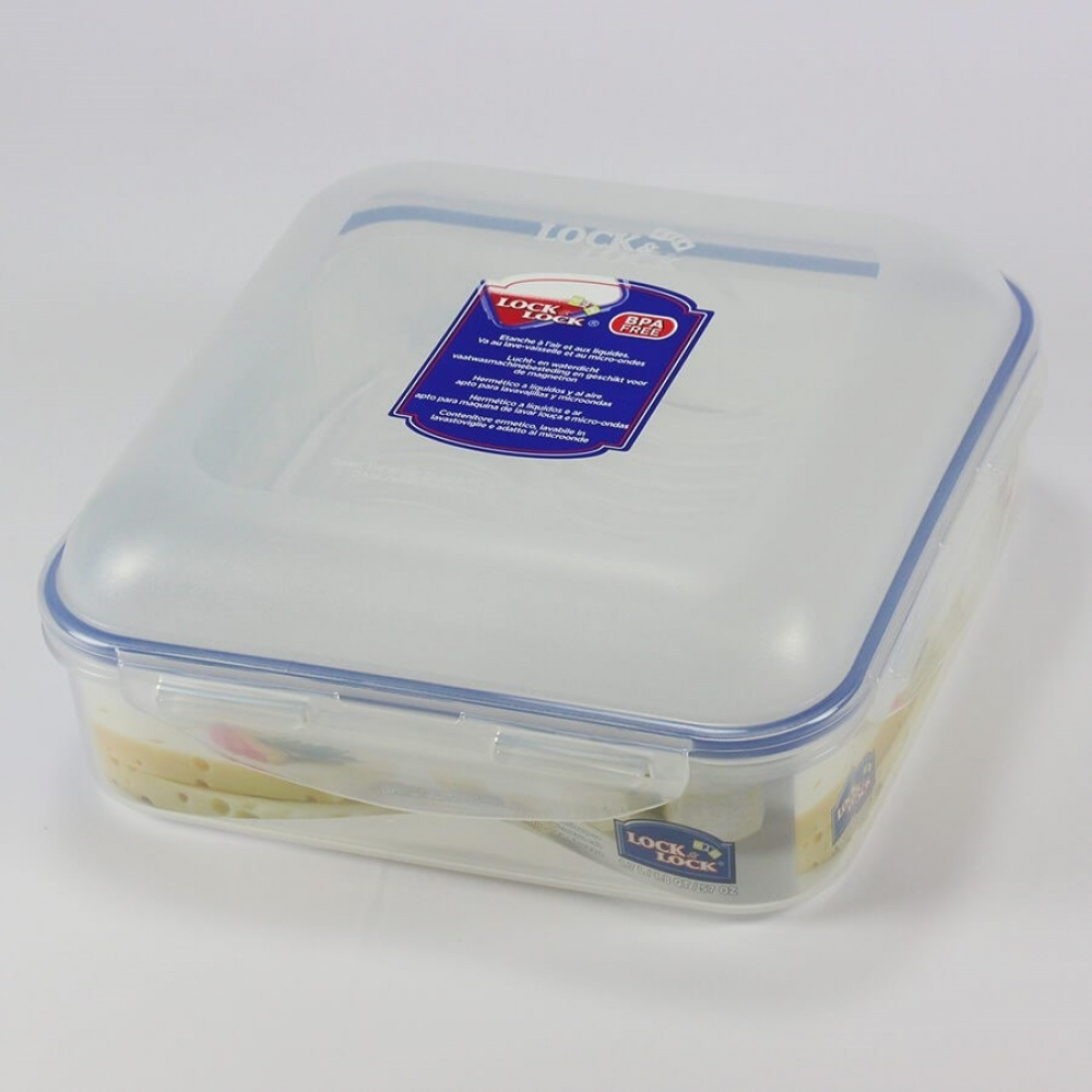 Food Box, 1,7 L, LOCK & LOCK CHEESE CONTAINER, 22 x 22 x H 9 cm, Clear / Blue in the group Storage / Kitchen storage / Storage bins and jars at SmartaSaker.se (40276)