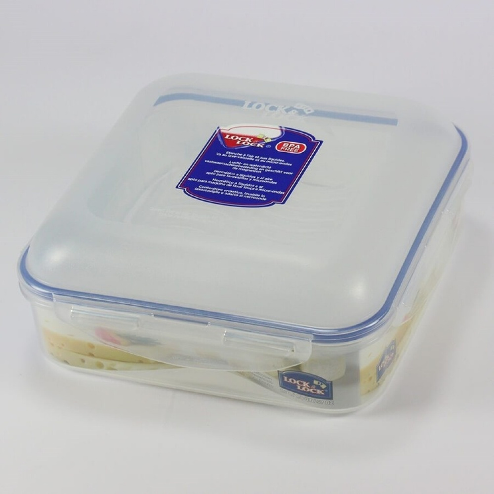 Food Box, 1,7 L, LOCK & LOCK CHEESE CONTAINER, 22 x 22 x H 9 cm, Clear / Blue in the group Storage / Kitchen storage / Storage jars at SmartaSaker.se (40276)