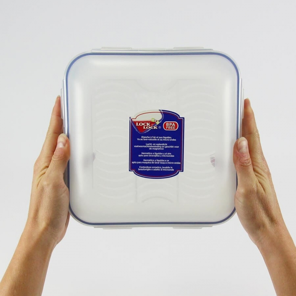 Food Box, 1,7 L, LOCK & LOCK CHEESE CONTAINER, 22 x 22 x H 9 cm, Clear / Blue in the group Storage / Kitchen storage / Storage bins and jars at SmartaSaker.se (40276)