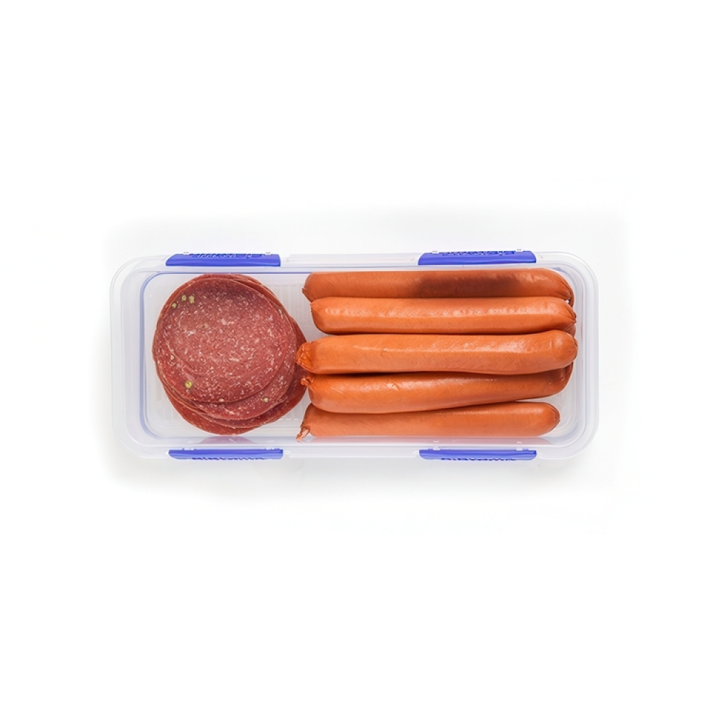 Fridge storage, Long Rectangle, DELI STORER, 1,75 L, Klear / Blue in the group Storage / Kitchen storage / Storage jars at SmartaSaker.se (40279)