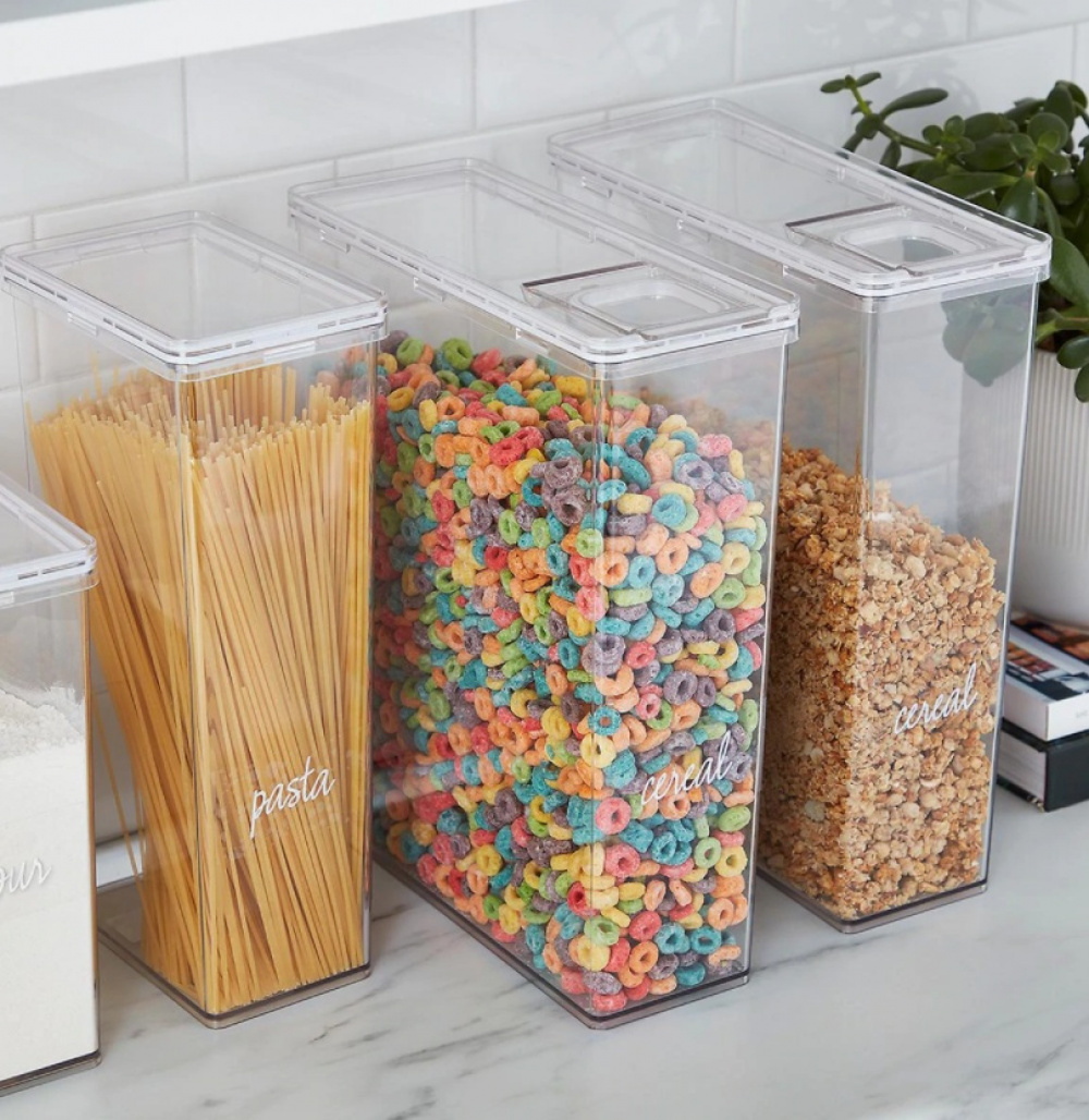 Container for Dry Food, 3,3 L, THE HOME EDIT PASTA CANISTER, Transparent in the group Storage / Kitchen storage / Storage bins and jars at SmartaSaker.se (40282)
