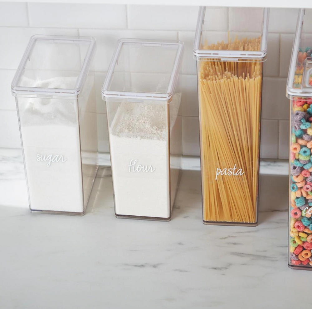 Container for Dry Food, 3,3 L, THE HOME EDIT PASTA CANISTER, Transparent in the group Storage / Kitchen storage / Storage bins and jars at SmartaSaker.se (40282)