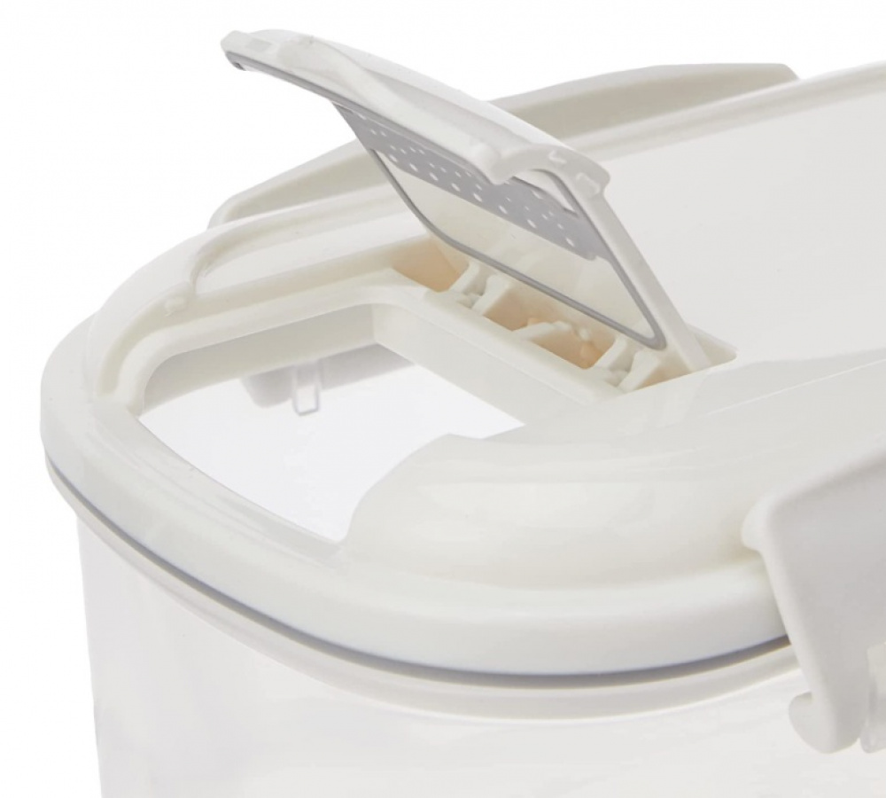 Jar, for grains, nuts, etc. Small, 285 ml, SISTEMA BAKE IT STACK & POUR, Clear / White in the group Storage / Kitchen storage / Storage bins and jars / Sistema at SmartaSaker.se (40283)