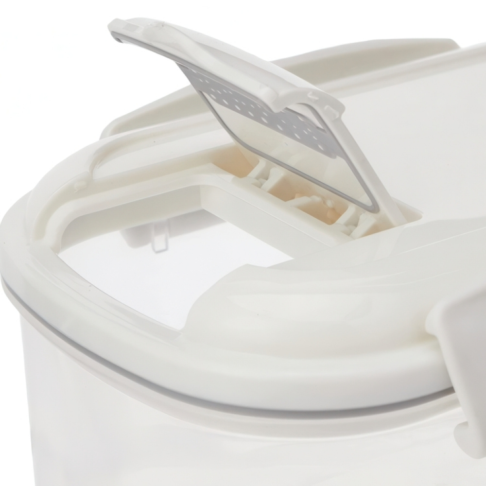Jar, for grains, nuts, etc. Small, 285 ml, SISTEMA BAKE IT STACK & POUR, Clear / White in the group Storage / Kitchen storage / Storage jars / Sistema storage jars at SmartaSaker.se (40283)
