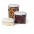 Jar, for grains, nuts, etc. Small, 285 ml, SISTEMA BAKE IT STACK & POUR, Clear / White Jar, for grains, nuts, etc. Small, 285 ml, SISTEMA BAKE IT STACK & POUR, Clear / White