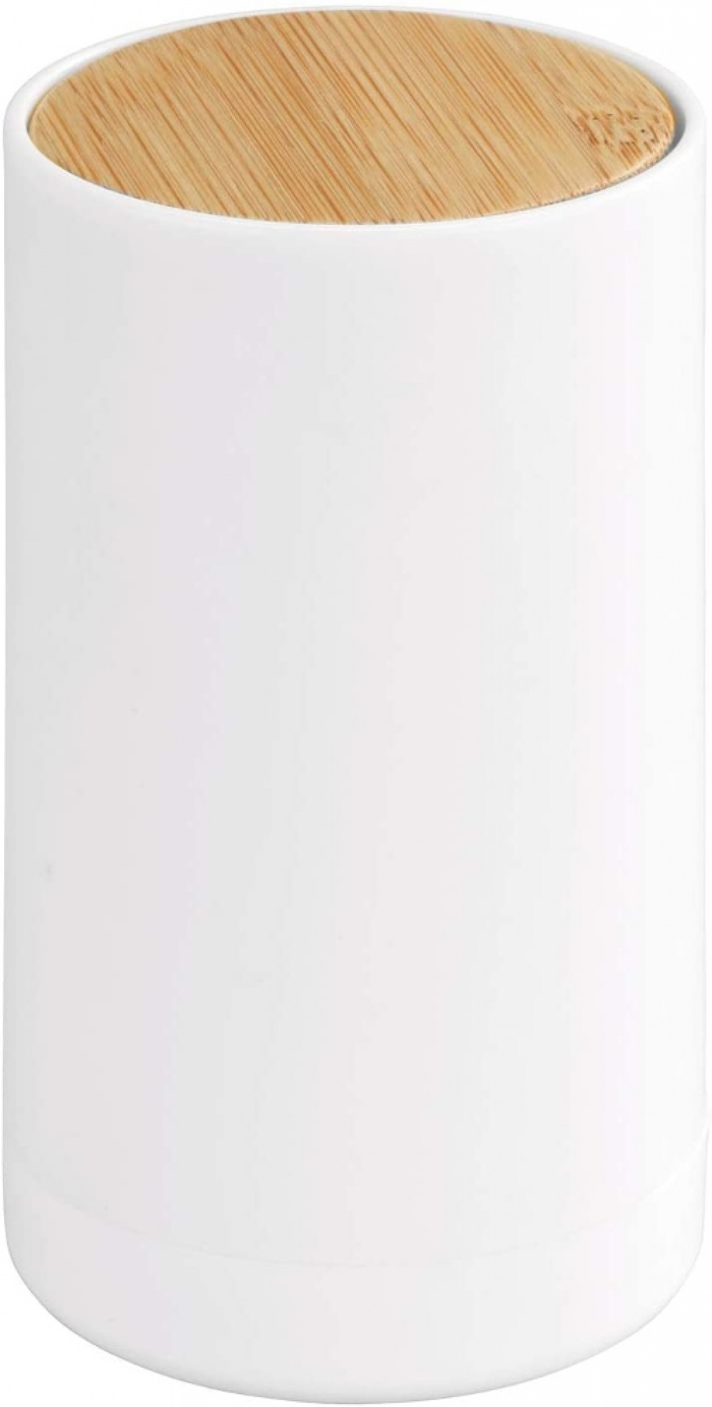 Holder for Cotton Buds, LARESA PUSH UP, Ø6,3 x H11,5 cm, White / beige in the group Storage / Bathroom storage at SmartaSaker.se (40286)