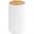 Holder for Cotton Buds, LARESA PUSH UP, Ø6,3 x H11,5 cm, White / beige Holder for Cotton Buds, LARESA PUSH UP, Ø6,3 x H11,5 cm, White / beige