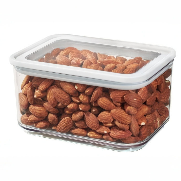 Container for Dry Food, 0,8 L, PANSINO ECOZEN SMALL CANISTER, 16 x 12 x H 8 cm , Transparent / white in the group Storage / Kitchen storage / Storage jars at SmartaSaker.se (40287)