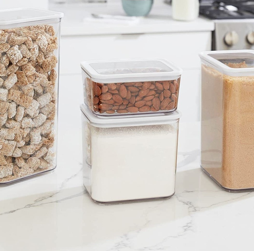 Container for Dry Food, 0,8 L, PANSINO ECOZEN SMALL CANISTER, 16 x 12 x H 8 cm , Transparent / white in the group Storage / Kitchen storage / Storage bins and jars at SmartaSaker.se (40287)