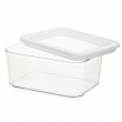 Container for Dry Food, 0,8 L, PANSINO ECOZEN SMALL CANISTER, 16 x 12 x H 8 cm , Transparent / white Container for Dry Food, 0,8 L, PANSINO ECOZEN SMALL CANISTER, 16 x 12 x H 8 cm , Transparent / white
