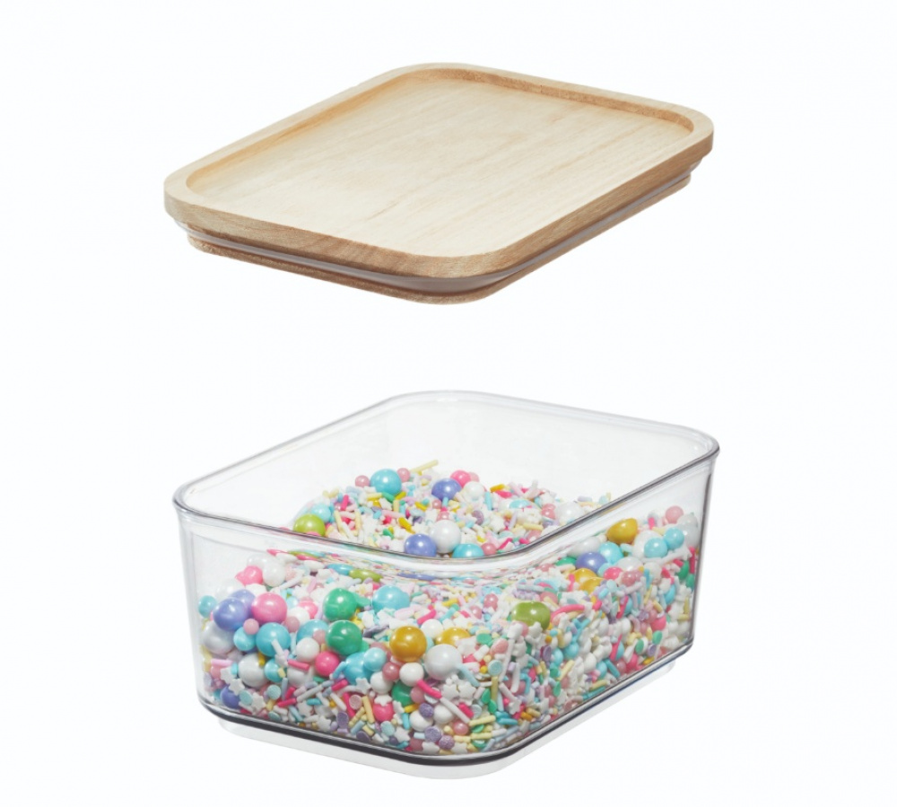 Container for Dry Food, 0,8 L, PANSINO RPET SMALL CANISTER, 16 x 12 x H 8 cm , Transparent / Natural in the group Storage / Kitchen storage / Storage bins and jars at SmartaSaker.se (40288)