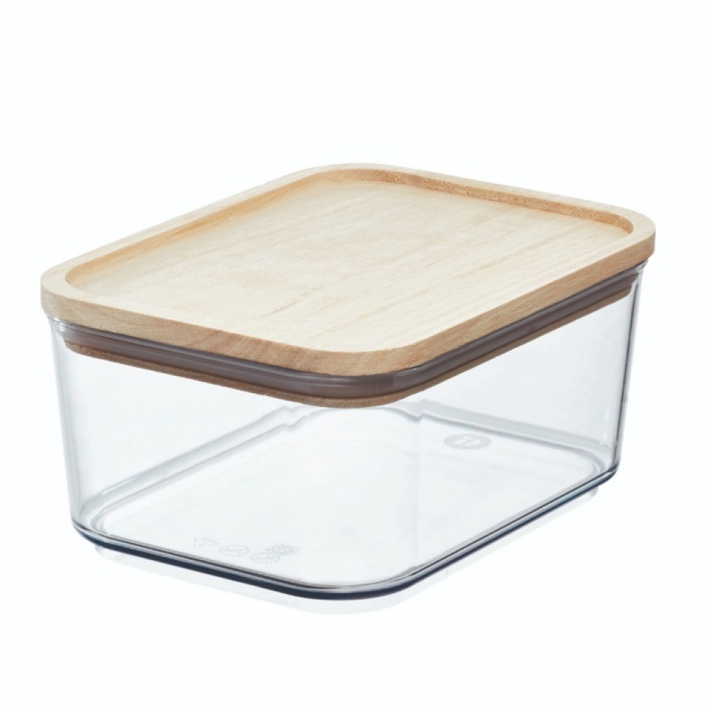Container for Dry Food, 0,8 L, PANSINO RPET SMALL CANISTER, 16 x 12 x H 8 cm , Transparent / Natural in the group Storage / Kitchen storage at SmartaSaker.se (40288)